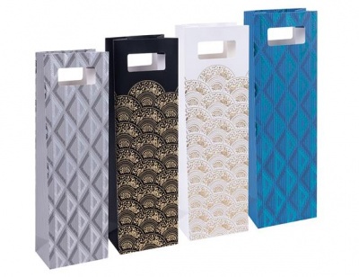 Italtartó tasak, 12x41,5x8 cm, DONAU "Home", vegyes minta