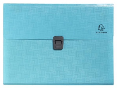 Harmonikamappa, A4, PP, 13 rekeszes, EXACOMPTA "Pop`NCo", ciánkék