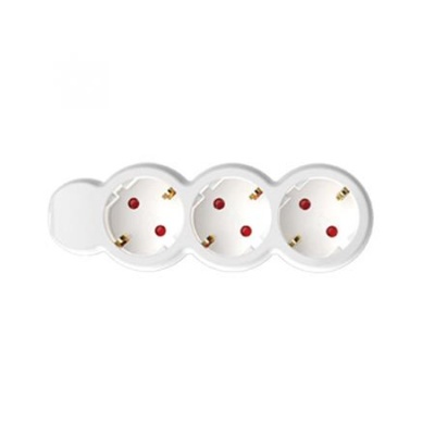 Elosztósor, 3 csatlakozóaljzat, 1,5 m kábelhosszúság, HOME, fehér