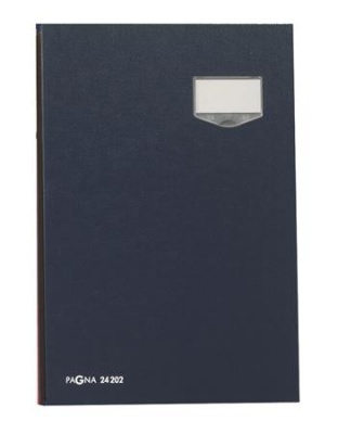 Aláírókönyv, A4, 20 rekeszes, karton, PAGNA, kék