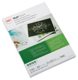 Meleglamináló fólia, 125 mikron, A3, matt, GBC