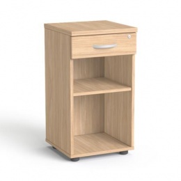 Szekrény, asztalmagas, fiókos, nyitott polcos, MAYAH "Freedom SV-14",  tölgy