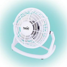 Asztali ventilátor, USB, 10 cm, HOME, fehér